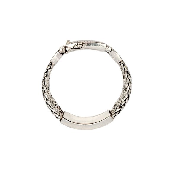 Sterling Silver Multi-Strand Woven/Wheat Bracelet Box Clasp #9097 - Picture 6 of 12